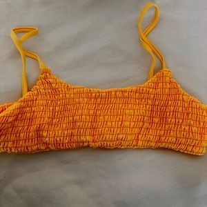 Yellow swim suit top